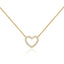 0.24 TCW Round Moissanite Diamond Heart Pendent Necklace - crownmoissanite