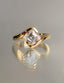 1.50 -2.50 CT Asscher Cut Moissanite Solitaire Engagement Ring