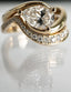 1.0 - 2.0 CT Pear Moissanite Solitaire Bridal Ring Set
