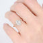 1.33 CT Oval Cut Halo Moissanite Engagement Ring - crownmoissanite