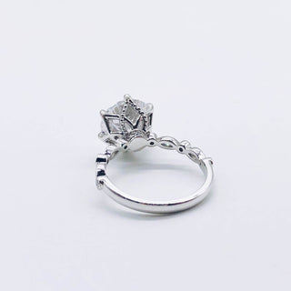 4.11 CT Round Cut Pave Moissanite Engagement Ring - crownmoissanite