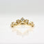 0.21 CT Round Shaped Moissanite Milgrain Curved Wedding Band - crownmoissanite