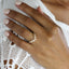0.21 CT Round Shaped Moissanite Milgrain Curved Wedding Band - crownmoissanite