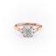 2.15 CT Cushion Cut Three Stones Moissanite Engagement Ring - crownmoissanite