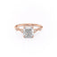 2.15 CT Cushion Cut Milgrain Vintage Style Engagement Ring - crownmoissanite