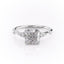 2.15 CT Cushion Cut Three Stones Moissanite Engagement Ring - crownmoissanite