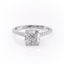2.15 CT Cushion Cut Pave Setting Moissanite Engagement Ring - crownmoissanite