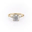 2.15 CT Cushion Cut Three Stones Moissanite Engagement Ring - crownmoissanite