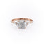 2.15 CT Cushion Cut Cluster Style Moissanite Engagement Ring - crownmoissanite