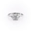 2.15 CT Cushion Cut Cluster Style Moissanite Engagement Ring - crownmoissanite