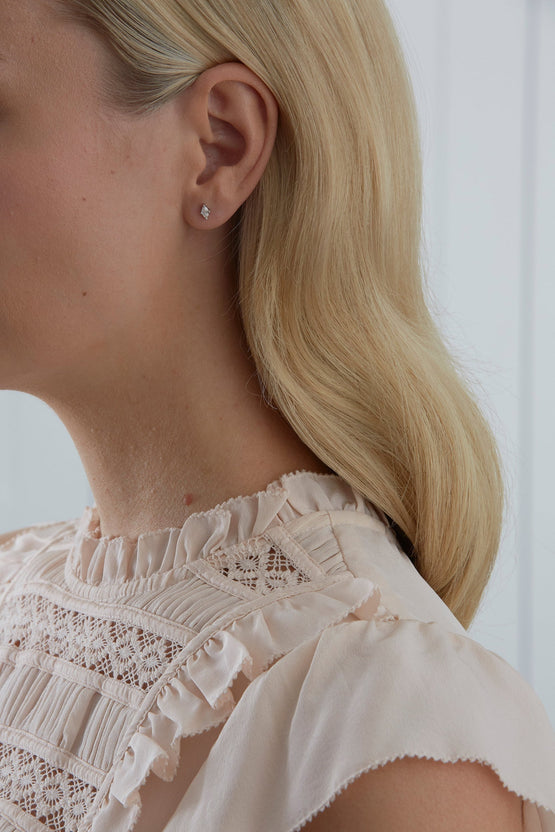 0.24 TCW Marquise Moissanite Diamond Soliatire Stud Earrings - crownmoissanite