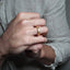 Classic Shield Textured Men's Wedding Band - crownmoissanite