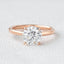 1.0 CT Round Cut Hidden Halo Moissanite Engagement Ring - crownmoissanite