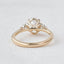 0.94 CT Oval Shaped Moissanite Three Stones Engagement Ring - crownmoissanite