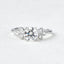 1.0 CT Round Cut Art Deco Moissanite Engagement Ring - crownmoissanite