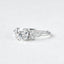1.0 CT Round Cut Art Deco Moissanite Engagement Ring - crownmoissanite