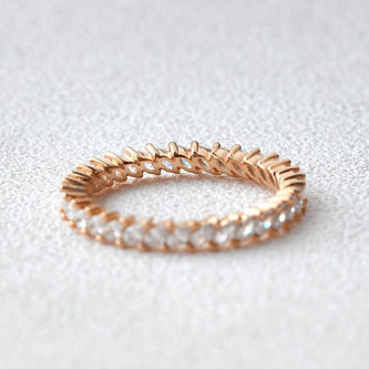 0.96 CT Marquise Cut Full Eternity Moissanite Wedding Band - crownmoissanite