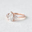 1.52 CT Pear Shaped Moissanite Cluster Engagement Ring - crownmoissanite