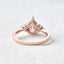 1.52 CT Pear Shaped Moissanite Cluster Engagement Ring - crownmoissanite