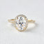 1.91 CT Oval Shaped Moissanite Halo Engagement Ring - crownmoissanite