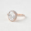 1.91 CT Oval Shaped Moissanite Halo Engagement Ring - crownmoissanite
