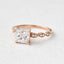 1.75 CT Princess Cut Pave Moissanite Engagement Ring - crownmoissanite