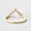 0.25 Carats Round Shape Curved Moissanite Diamond Wedding Band - crownmoissanite
