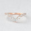 0.25 Carats Round Shape Curved Moissanite Diamond Wedding Band - crownmoissanite