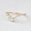 0.25 Carats Round Shape Curved Moissanite Diamond Wedding Band - crownmoissanite