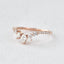 0.2 CT Marquise & Round Shaped Moissanite Curved Wedding Band - crownmoissanite