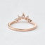 0.2 CT Marquise & Round Shaped Moissanite Curved Wedding Band - crownmoissanite