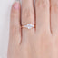 1.35 CT Round Shaped Moissanite Three Stones Engagement Ring - crownmoissanite