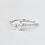 1.0 CT Round Cut Solitaire Pave Moissanite Engagement Ring - crownmoissanite