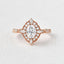 0.94 CT Oval Cut Cluster Halo & Pave Moissanite Engagement Ring - crownmoissanite