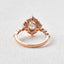 0.94 CT Oval Cut Cluster Halo & Pave Moissanite Engagement Ring - crownmoissanite