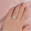 0.94 CT Oval Cut Cluster Halo & Pave Moissanite Engagement Ring - crownmoissanite