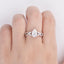1.52 CT Pear Shaped Moissanite Cluster Engagement Ring - crownmoissanite