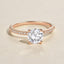 3.2 CT Round Cut Solitaire Pave Moissanite Engagement Ring - crownmoissanite