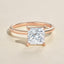 1.18 CT Princess Cut Solitaire Moissanite Engagement Ring - crownmoissanite