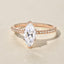 1.0 CT Marquise Cut Solitaire Pave Moissanite Engagement Ring - crownmoissanite
