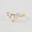 0.6 CT Marquise & Pear Shaped Moissanite Cluster Wedding Band - crownmoissanite