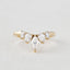 0.6 CT Marquise & Pear Shaped Moissanite Cluster Wedding Band - crownmoissanite