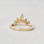 0.6 CT Marquise & Pear Shaped Moissanite Cluster Wedding Band - crownmoissanite