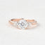1.35 CT Round Shaped Moissanite Three Stones Engagement Ring - crownmoissanite