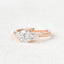 1.35 CT Round Shaped Moissanite Three Stones Engagement Ring - crownmoissanite