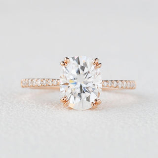 1.91 CT Oval Shaped Moissanite Solitaire Engagement Ring - crownmoissanite