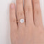 1.0 CT Round Shaped Moissanite Hidden Halo Engagement Ring - crownmoissanite