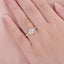 1.0 CT Round Cut Cluster Moissanite Engagement Ring - crownmoissanite