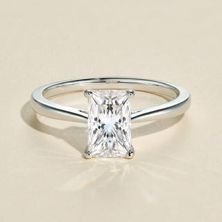 1.67 CT Radiant Shaped Moissanite Solitaire Engagement Ring - crownmoissanite