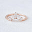 0.6 CT Marquise & Pear Shaped Moissanite Cluster Wedding Band - crownmoissanite